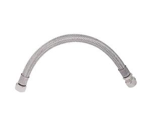 SOMATHERM Flexible Sanitaire en Inox ACS DN8 - Debit Standard - L 30cm - Raccord bicone pour Tube cuivre O 12 - Femelle droit - Axis