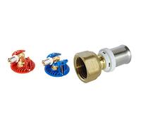 SOMATHERM FOR YOU - 303520501 - Système de fixation de robinetterie Douche ou Bain/Douche pour tube Multicouche Ø16 & 5703-16-15 -Raccord droit à sertir Ø16 - écrou tournant Femelle 15/21
