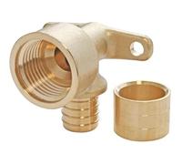 SOMATHERM FOR YOU, Applique à glissement femelle PER Ø12, coude femelle 15/21, montage facile, résistance à la corrosion, corps en laiton, norme NF, compatible tubes PER, pression max 10 bars