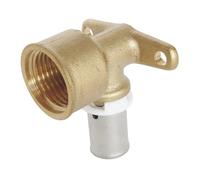 SOMATHERM FOR YOU, Applique à sertir femelle PER Ø12, coude femelle 15/21, compatible avec profils H, U, RF, pression max 10 bars, température 5°C à 90°C, installation rapide et fiable