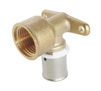 Somatherm Applique à sertir femelle PER Ø16, coude 15/21, compatible H/U/RF, 10 bar