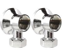 SOMATHERM FOR YOU, Applique murale pour robinet de machine à laver, écrou collet battu Ø14mm, sortie femelle 1/2", laiton chromé, robuste et esthétique, installation facile, norme ACS (Lot de 2)