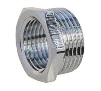 SOMATHERM FOR YOU, Bague réduction laiton chromé 6 pans Mâle 20/27 Femelle 15/21 - Sachet de 2 pièces - Raccordement rapide pour réseaux d'eau sanitaire et chauffage, étanchéité facile