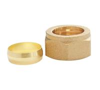 SOMATHERM FOR YOU, Bagues en laiton pour tube cuivre Ø16 + écrous laiton 20/27 - Sachet de 2 pièces pour raccordements plomberie - Compatible eau chaude et froide