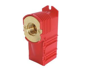 SOMATHERM FOR YOU, Boîte d'encastrement rouge simple 3/4 EK femelle 15/21, compatible avec tous types de tubes : cuivre, PER, multicouche Installation facile avec platine de fixation