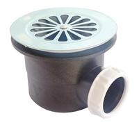 SOMATHERM FOR YOU, Bonde de douche plastique Ø90 mm, sortie horizontale à coller Ø40 ou à visser 40/49, compatible avec receveurs en grès, acier ou acrylique, entretien facile