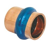 SOMATHERM FOR YOU, Bouchon cuivre à sertir F Ø16 - Raccord indémontable certifié ATEC et QB - Témoin de sertissage pour étanchéité EPDM - Pression max 16 bars, Température max 95°C