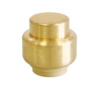 SOMATHERM FOR YOU, Bouchon laiton à clipser pour tubes cuivre, PER ou multicouche Ø12 mm - Raccord auto-étanche, montage rapide sans outil, pression max 4 bars, température max 90°C