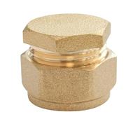 SOMATHERM FOR YOU, Bouchon laiton à compression pour tube cuivre Ø16 - Raccordement plomberie facile, étanchéité par serrage, compatible avec tous les tubes cuivre, sans outillage spécifique