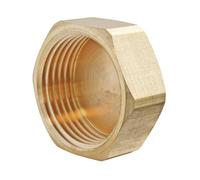SOMATHERM FOR YOU, Bouchon laiton Femelle 12/17 - Sachet de 10 pièces - Raccords plomberie pour eau chaude/froide - Étanchéité avec joint plat - Compatible avec tous raccords laiton