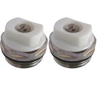 SOMATHERM FOR YOU, Bouchon Purgeur Orientable M15/21 en Hostaform pour Radiateurs - Compatible avec orifices 15/21 - Idéal pour l'évacuation d'air en eau chaude/froide - Gris/Argent (Lot de 2)
