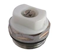 SOMATHERM FOR YOU, Bouchon Purgeur Orientable M15/21 en Hostaform pour Radiateurs - Compatible avec orifices 15/21 - Idéal pour l'évacuation d'air en eau chaude/froide - Gris/Argent
