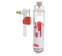 SOMATHERM FOR YOU, Mécanisme WC à étrier double poussoir NF avec robinet latéral, installation facile, réglable de 190 à 300 mm, joint silicone anti-calcaire, 10 ans de garantie