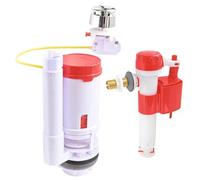 SOMATHERM FOR YOU, Chasse d'eau de WC complet avec câble double chasse et robinet flotteur réversible, adaptable à tous réservoirs, économique, facile à installer, garantie 10 ans