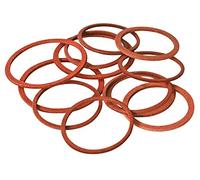 SOMATHERM FOR YOU - CJ112 - Assortiment de 19 joints fibre extérieur du 12/17 au 20/27 Joint fibre qui permet de réaliser l'étanchéîté sur les raccords d'eau froide, d'eau chaude sanitaire Orange