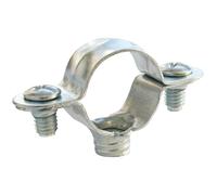 SOMATHERM FOR YOU, Collier de fixation simple en acier nickelé pour tube Ø20 mm - Sachet de 2 pièces - Solution économique pour la fixation de tubes rigides - Pratique et durable