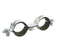 SOMATHERM FOR YOU, Collier double isophonique Ø12 mm en acier nickelé - Sachet de 10 pièces - Fixation pour tubes rigides - Réduction des bruits et absorption des vibrations