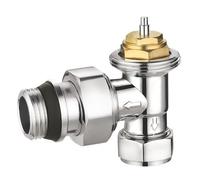 SOMATHERM FOR YOU - Corps Thermostatique, Équerre Chromé, 1/2 Pouce, 15x21, Robinet Radiateur, Laiton Chromé, Tête Thermostatique, Étanchéité, Installation Radiateur Design, Sèche Serviette