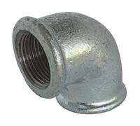 SOMATHERM FOR YOU, Coude 90° en Fonte Galvanisée Petit Rayon Femelle-Femelle 40/49 - Raccord résistant à la corrosion, idéal pour réseaux d'eau chaude et froide