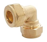 SOMATHERM FOR YOU, Coude 90° en laiton à compression pour tube cuivre Ø14 - Raccordement plomberie durable - Compatible avec réseaux d'eau chaude et froide - Installation facile