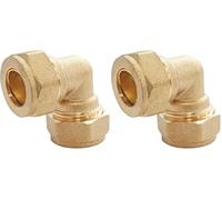 SOMATHERM FOR YOU, Coude 90° en laiton à compression pour tube cuivre Ø16 - Raccordement plomberie durable - Idéal pour réseaux d'eau chaude et froide - Compatible tous tubes Ø16 (Lot de 2)