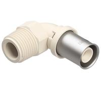 SOMATHERM FOR YOU, Coude 90° multicouche PPSU à sertir Ø16-M15/21, résistant à 134°C, installation facile avec fenêtre de contrôle, norme EN 21003 - Taille : Ø16, Couleur : Noir