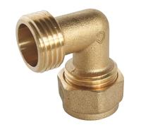 Somatherm - Coude à compression mâle 26/34 pour tube PER Ø25 - 10 bars 5–90°C - Jaune