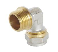 SOMATHERM FOR YOU, Coude à visser pour tube multicouche Ø16 Mâle 15/21 - Raccordement facile sans outil, étanchéité par joints toriques, pression max 10 bars, température 5°C à 90°C