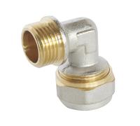SOMATHERM FOR YOU, Coude à visser pour tube multicouche Ø20 Mâle 20/27 - Raccordement facile sans outil, étanchéité par joints toriques, pression max 10 bars, température 5°C à 90°C
