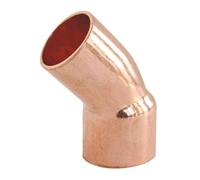 SOMATHERM FOR YOU, Coude cuivre à souder 45° Mâle-Femelle Ø18 mm - Raccord plomberie conforme NF - Idéal pour réseaux d'eau sanitaire et chauffage - Petit rayon, installation facile