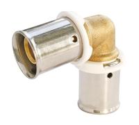 SOMATHERM FOR YOU, Coude égal à sertir PER Ø20 - Installation rapide et fiable - Acier inoxydable résistant à la corrosion - Compatible avec outils de sertissage H, U, RF - Norme NF