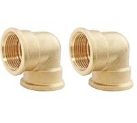 SOMATHERM FOR YOU, Coude en laiton 90° Double Femelle 20/27 - Raccord plomberie pour eau chaude/froide - Compatible avec tous raccords filetés - Installation facile et étanchéité assurée (Lot de 2)