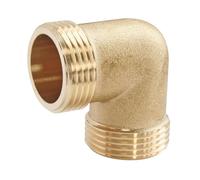 SOMATHERM FOR YOU, Coude en laiton 90° Double Mâle 15/21 - Raccord plomberie pour eau chaude/froide - Compatible avec tous raccords laiton à filetage - Installation facile