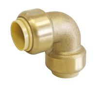 SOMATHERM FOR YOU, Coude laiton égal à clipser pour tubes cuivre, PER ou multicouche Ø12 mm, montage rapide et facile, raccord démontable, durable, pression max 4 bars, température max 90°C