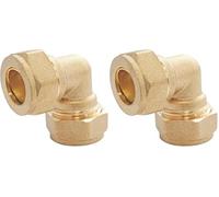 SOMATHERM FOR YOU, Coude laiton égal bague à compression pour tube cuivre Ø18 - Raccordement plomberie durable pour réseaux d'eau sanitaire et chauffage - Compatible tous tubes cuivre (Lot de 2)