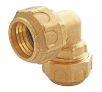 SOMATHERM FOR YOU, Coude laiton égal pour tube PE Ø32 - Raccord à serrage extérieur - Étanchéité optimale - Résistance à 20 bars - Température max +80°C - Idéal pour eau potable