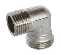 SOMATHERM FOR YOU, Coude mâle à compression 3/4 EK vers 1/2", raccord universel pour tube cuivre, PER ou multicouche, sans outillage, conforme aux normes, gris/argent