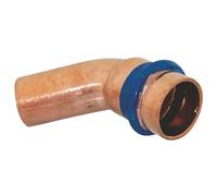 SOMATHERM FOR YOU, Courbe 45° en cuivre à sertir MF 16, raccord indémontable conforme EN1057, pression max 16 bars, température max 95°C, témoin de sertissage, joint EPDM
