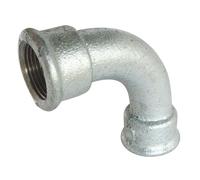 SOMATHERM FOR YOU, Courbe 90° en fonte galvanisée, Femelle-Femelle, Grand Rayon, N°2 - Raccord résistant à la corrosion, idéal pour réseaux d'eau chaude et froide