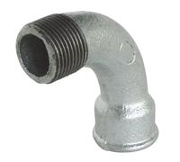 SOMATHERM FOR YOU, Courbe 90° en fonte galvanisée, mâle-femelle 20/27, grand rayon, idéale pour changer de direction dans les réseaux Résistante à la corrosion et à l'abrasion