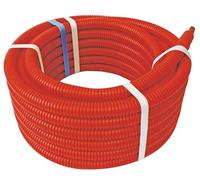 SOMATHERM FOR YOU, Couronne de tube PER gainé rouge Ø20-25m, installation rapide et facile, compatible avec tous raccords PER, idéale pour réseaux d'eau potable et chauffage