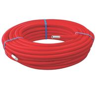 SOMATHERM FOR YOU, Couronne tube multicouche prégainé rouge Ø16 mm, longueur 25 mètres - Esthétique, silencieux, flexible, résistant à la chaleur, hermétique et facile à poser