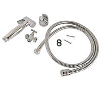 SOMATHERM FOR YOU, Kit hygiène WC complet : robinet 3 voies, douchette laiton chromé, flexible 1,2m et support mural Installation facile pour un confort optimal et une hygiène parfaite