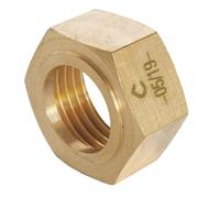 SOMATHERM FOR YOU, Ecrou laiton 6 pans 12/17 pour tube cuivre Ø12 - Raccordement collet battu, étanchéité avec joint plat, compatible eau chaude/froide, installation facile