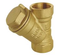 SOMATHERM FOR YOU, Filtre en Y en laiton 3/4" Double Femelle, tamis inox 480 microns, corps CW617N, maintenance facile, norme ACS, étanchéité avec joint fibre, PN 16 bars