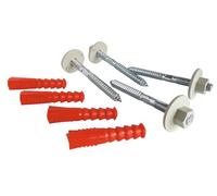 SOMATHERM FOR YOU, Fixation chauffe-eau mur plein - Kit 4 chevilles, 4 goujons, 4 écrous plastiques - Ø14-10x120mm - Pour chauffe-eau jusqu'à 200 litres - Installation facile