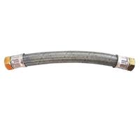 SOMATHERM FOR YOU, Flexible de chauffage 1"1/2 avec 2 écrous tournants - Longueur 1000 mm - DN40 - Tresses acier galvanisé - Raccords laiton - Tuyau EPDM - Température max 90°C