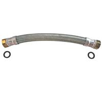 SOMATHERM FOR YOU, Flexible de chauffage 1"1/4 avec 2 écrous tournants, longueur 500 mm, DN33, tresses en acier galvanisé, raccords en laiton, température max 90°C, pression max 6 bars