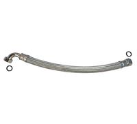 SOMATHERM FOR YOU, Flexible de chauffage 700 mm avec écrou tournant 3/4" et coudé, DN20, tresses en acier galvanisé, raccords en laiton, pour installations jusqu'à 90°C, 6 bars