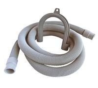 SOMATHERM FOR YOU, Flexible de vidange 1,5 m avec embout souple et crosse de maintien amovible - Idéal pour l'évacuation des eaux usées des machines à laver, compatible universel